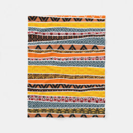 Afrikanische Muster-Mischung Fleecedecke