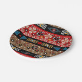 afrikanische Muster, orientalisches Muster Kissen Pappteller (Schrägansicht)