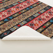 afrikanische Muster, orientalisches Muster Kissen Sherpadecke (3/4)