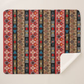 afrikanische Muster, orientalisches Muster Kissen Sherpadecke (Vorderseite (Horizontal))