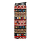 afrikanische Muster, orientalisches Muster Kissen Thermosbecher (Nach links gedreht)