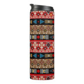 afrikanische Muster, orientalisches Muster Kissen Thermosbecher (Nach rechts gedreht)