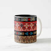 afrikanische Muster, orientalisches Muster Kissen Zweifarbige Tasse (VorderseiteRechts)