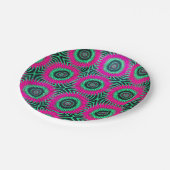 Afrikanische Muster-Teller Pappteller (Schrägansicht)