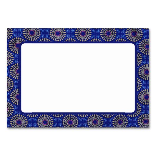 Afrikanische Musterkarte Tischnummer (Vorderseite)