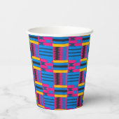 Afrikanische Musterpapierkopien Pappbecher (Rückseite)