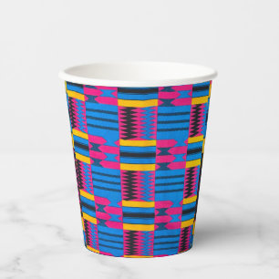 Afrikanische Musterpapierkopien Pappbecher