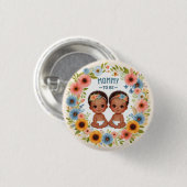 Afrikanische Niedliche Baby-Duschkabine Button (Vorne & Hinten)