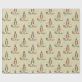 Afrikanische Nutcracker-Schneeflocken Geschenkpapier (Flach)