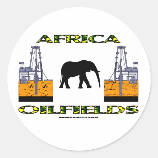 Afrikanische Ölfelder, Ölfeldröster Runder Aufkleber (Vorderseite)