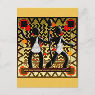 Afrikanische Olympia, die den Speer überqueren Postkarte