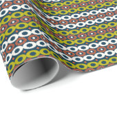 Afrikanische Ovalformen: farbenfroh, nahtlos. Geschenkpapier (Rolleneckpunkt)