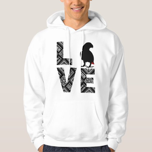 Afrikanische Papagei-Liebe Hoodie (Vorderseite)