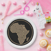 Afrikanische Papierplatte Pappteller (Party)