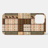 Afrikanische Patchwork-Elefanten: Ziertextur Case-Mate iPhone Hülle (Rückseite (Horizontal))