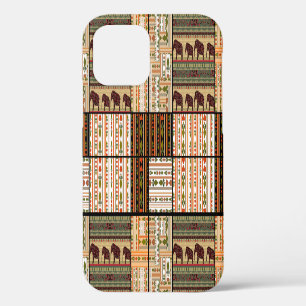 Afrikanische Patchwork-Elefanten: Ziertextur iPhone 12 Hülle