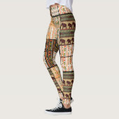 Afrikanische Patchwork-Elefanten: Ziertextur Leggings (Links)