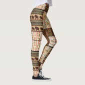Afrikanische Patchwork-Elefanten: Ziertextur Leggings (Rechts)