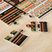 Afrikanische Patchwork-Elefanten: Ziertextur Puzzle (Seite)