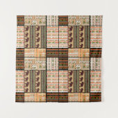 Afrikanische Patchwork-Elefanten: Ziertextur Wandteppich (Vorderseite (Horizontal))