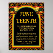 Afrikanische Patterns Juneteenth-Feier Poster (Vorne)