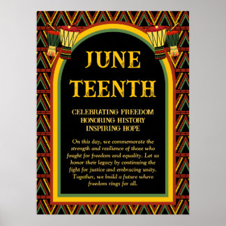 Afrikanische Patterns Juneteenth-Feier Poster