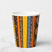 Afrikanische Patttern Mix Paper Cups Pappbecher (Vorderseite)