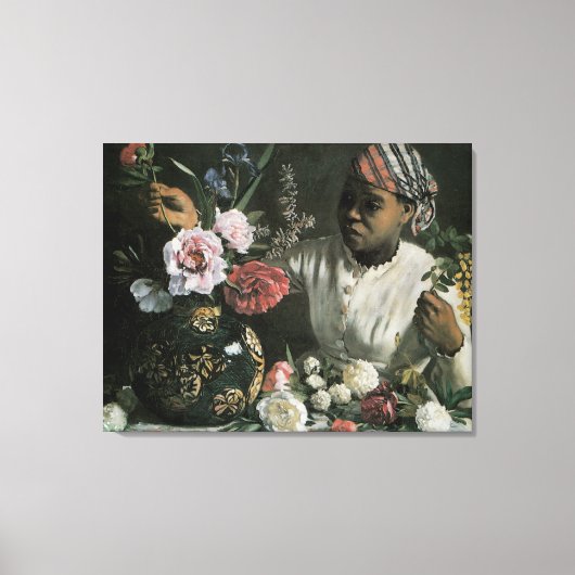 Afrikanische Peonings von Frederic Bazille, Blume Leinwanddruck (Vorderseite)