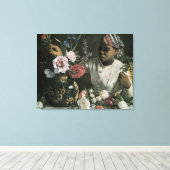 Afrikanische Peonings von Frederic Bazille, Blume Leinwanddruck (Insitu (Holzboden))