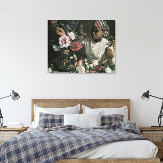 Afrikanische Peonings von Frederic Bazille, Blume Leinwanddruck (Insitu (Schlafzimmer))