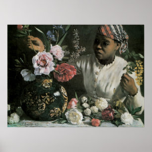 Afrikanische Peonings von Frederic Bazille, Blume Poster