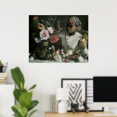 Afrikanische Peonings von Frederic Bazille, Blume Poster (Heimbüro)