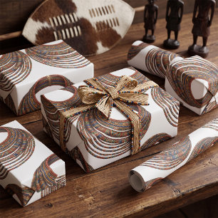 Afrikanische Perlenkragen-Halskette Stammes- Geschenkpapier