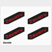 Afrikanische Philosophie "Gira Ubuntu" Rechteckiger Aufkleber (Blatt)