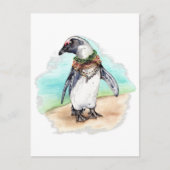 Afrikanische Pinguin am Strand Postkarte (Vorderseite)