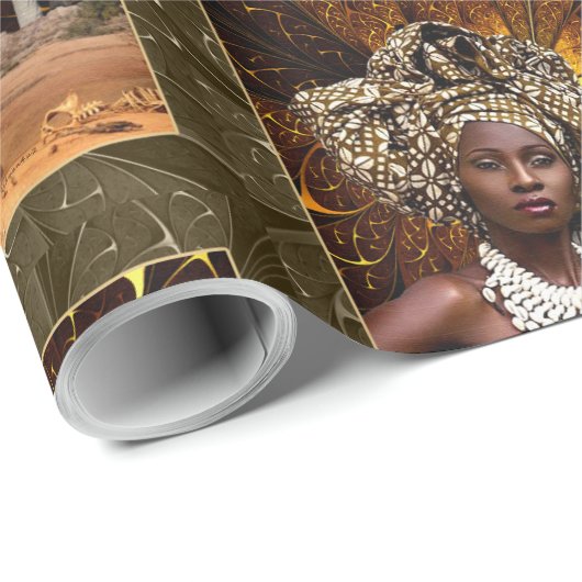 Afrikanische Priesterinnen Geschenkpapier (Rolleneckpunkt)