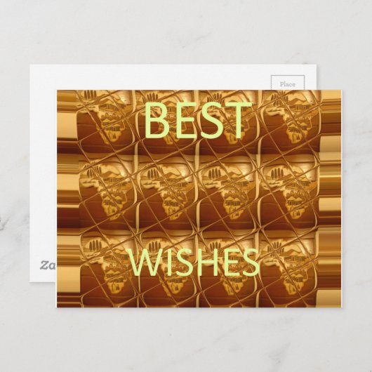 Afrikanische Print Best Wünsche Mustergestaltung P Postkarte (Vorne/Hinten)