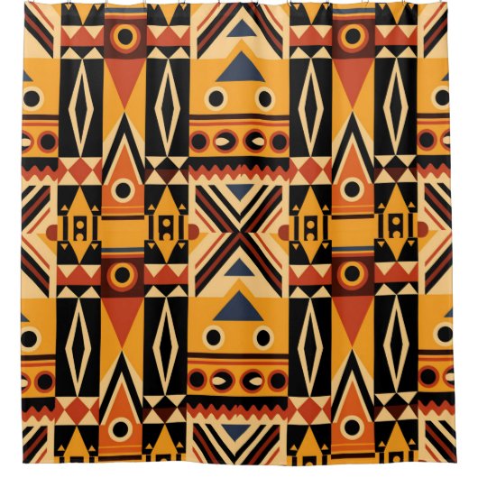 afrikanische Print Duschvorhang (Vorderseite)