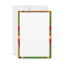 afrikanische Print Flat Dankeschön Karte