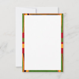 afrikanische Print Flat Dankeschön Karte