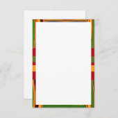 afrikanische Print Flat Dankeschön Karte (Vorne/Hinten)