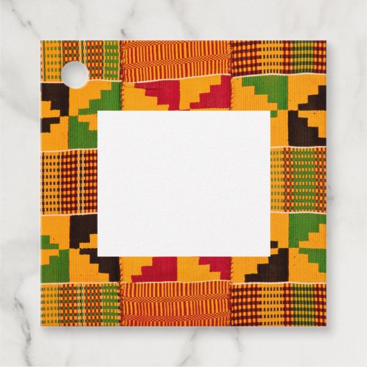 Afrikanische Print-Gefallen-Tags Geschenkanhänger (Vorderseite)
