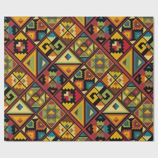 afrikanische Print Geschenkpapier (Flach)