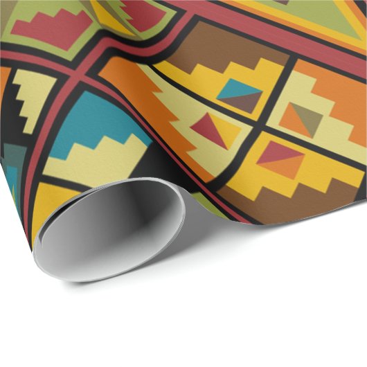 afrikanische Print Geschenkpapier (Rolleneckpunkt)