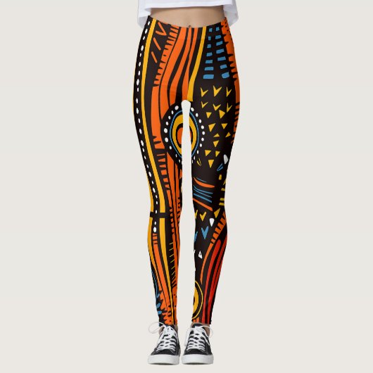 afrikanische Print Leggings (Vorderseite)