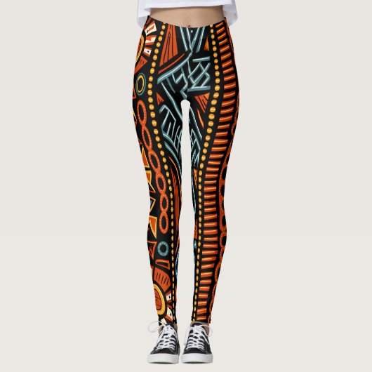 afrikanische Print Leggings (Vorderseite)