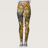 afrikanische Print-Leggings Leggings (Vorderseite)