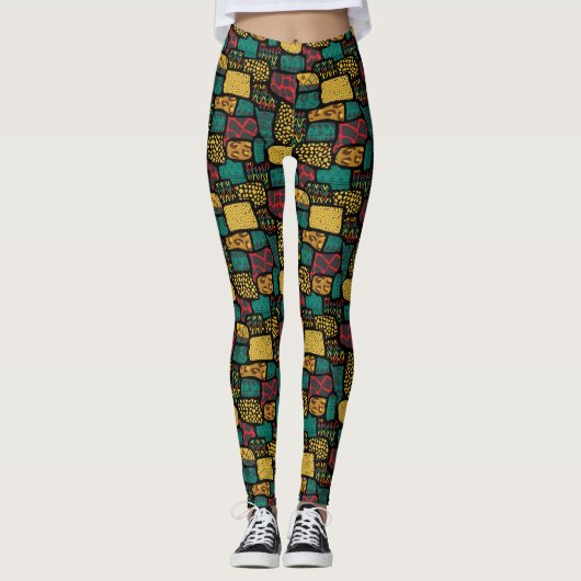 afrikanische Print-Leggings Leggings (Vorderseite)
