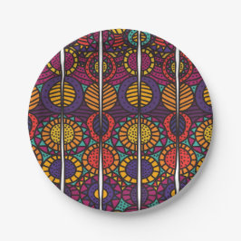 afrikanische Print Pappteller