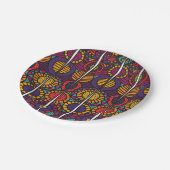 afrikanische Print Pappteller (Schrägansicht)